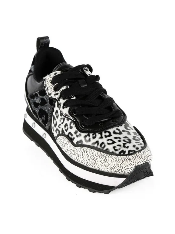 Saralòpez Deportivas bicolor con animal print para mujer