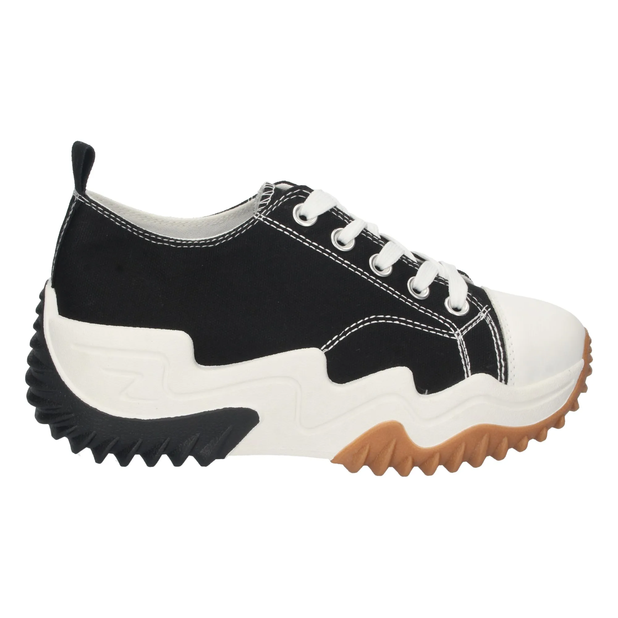 Sneakers plataforma moda mujer color negro