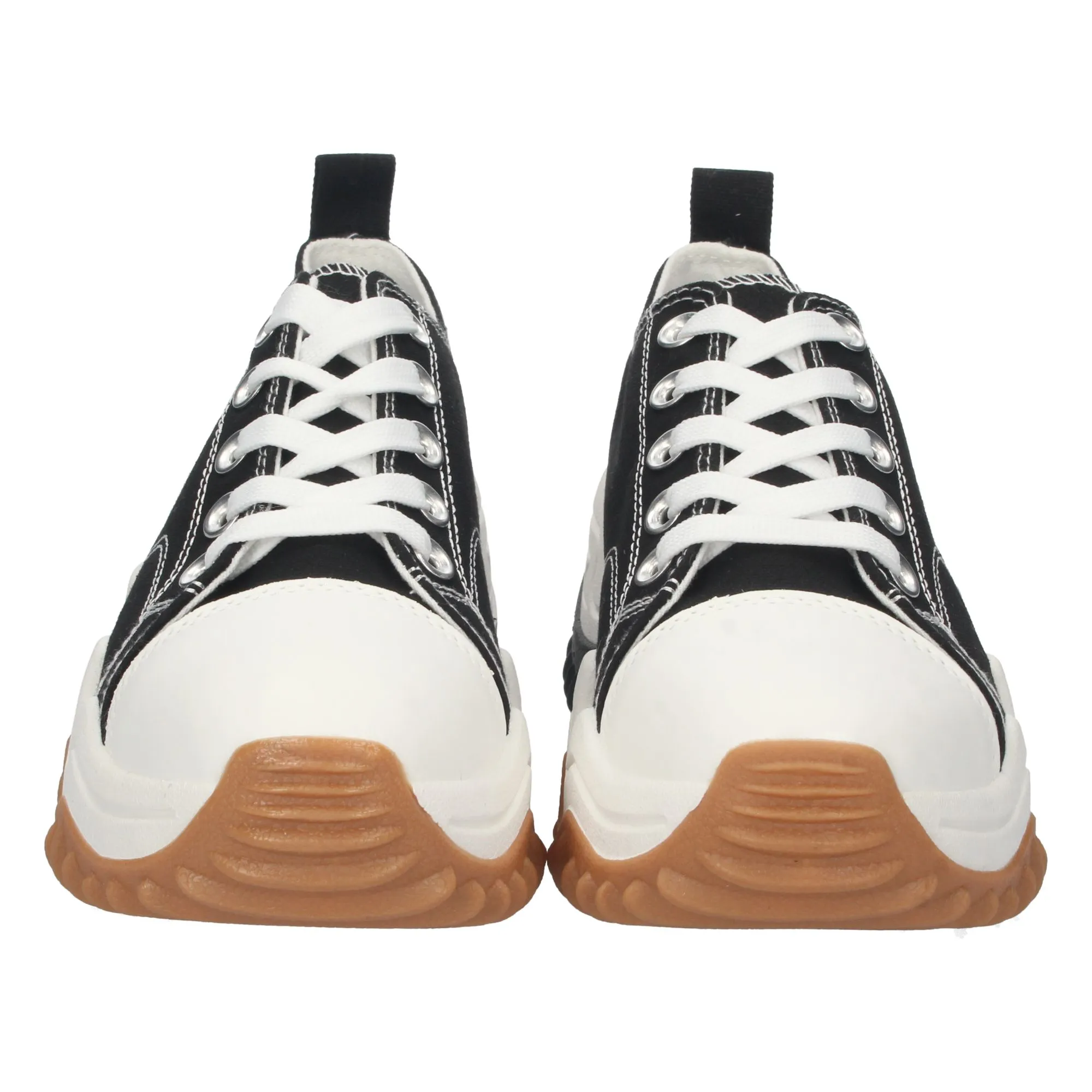Sneakers plataforma moda mujer color negro