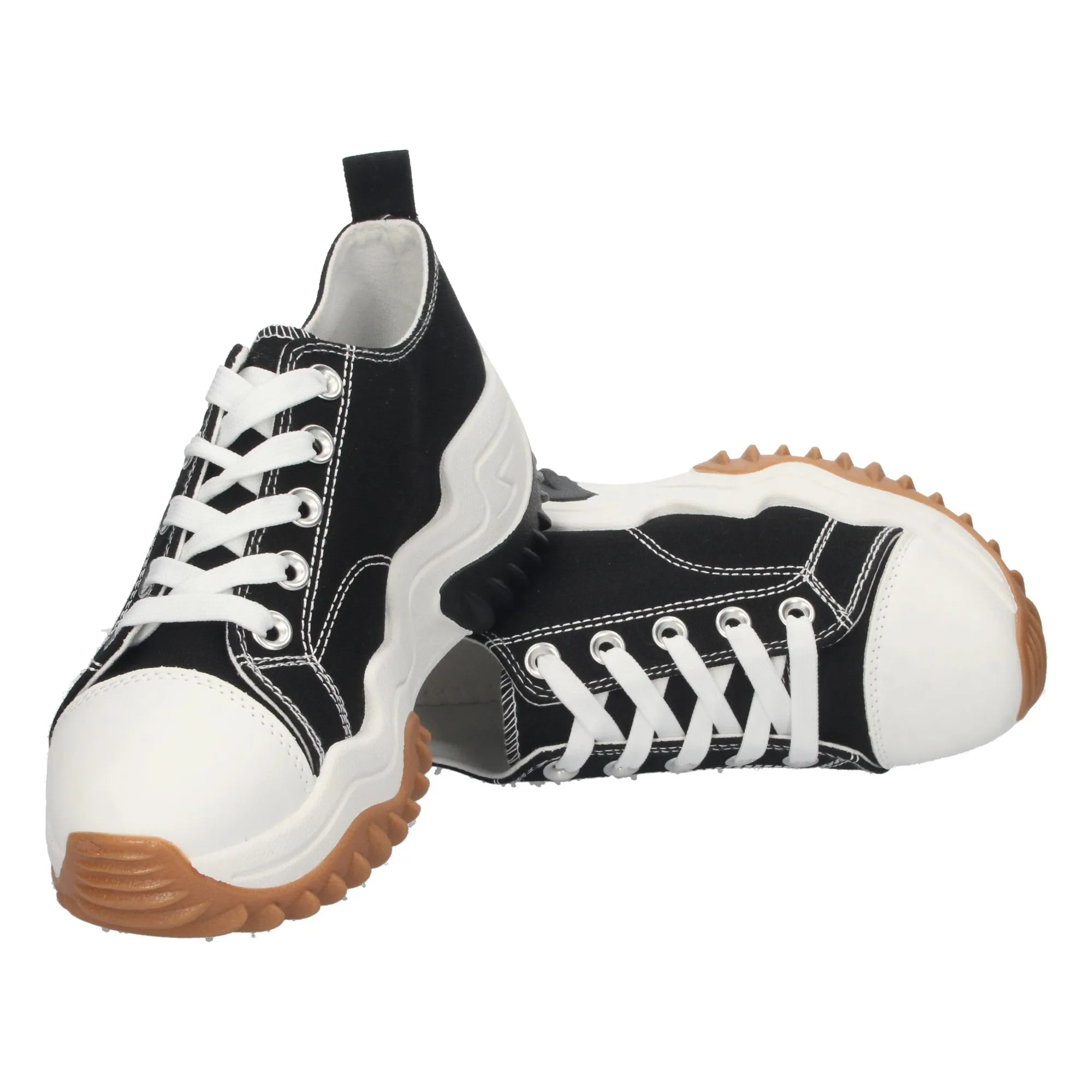 Sneakers plataforma moda mujer color negro