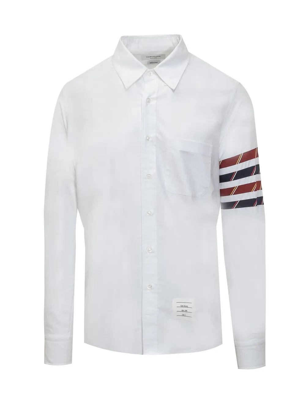 THOM BROWNE 4BAR OXFORD SHIRT IN SILK BLEND