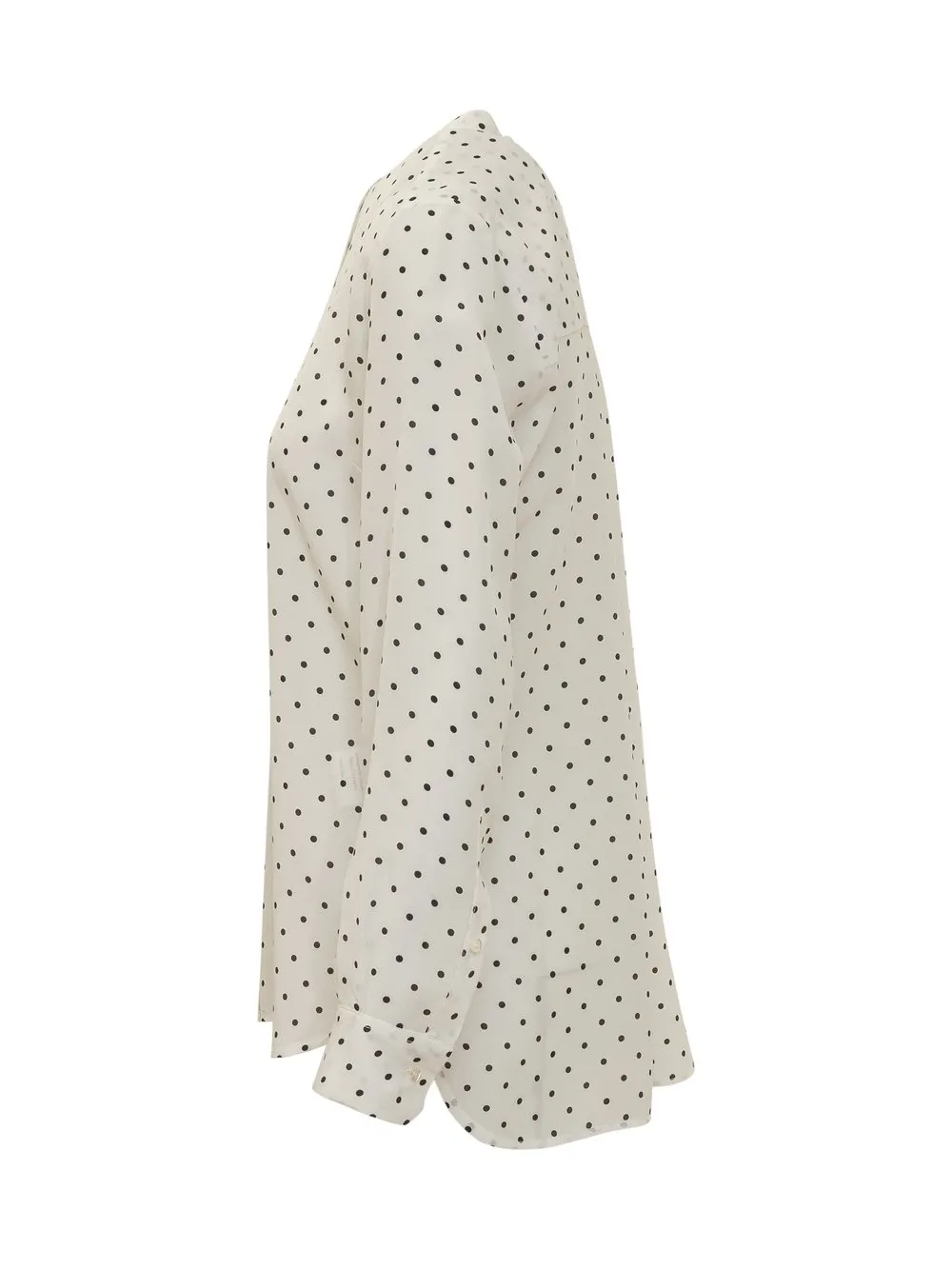 TRUE ROYAL Silk Shirt with Polka Dot Pattern