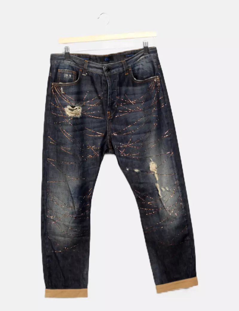 TWINSET Jean azul strass