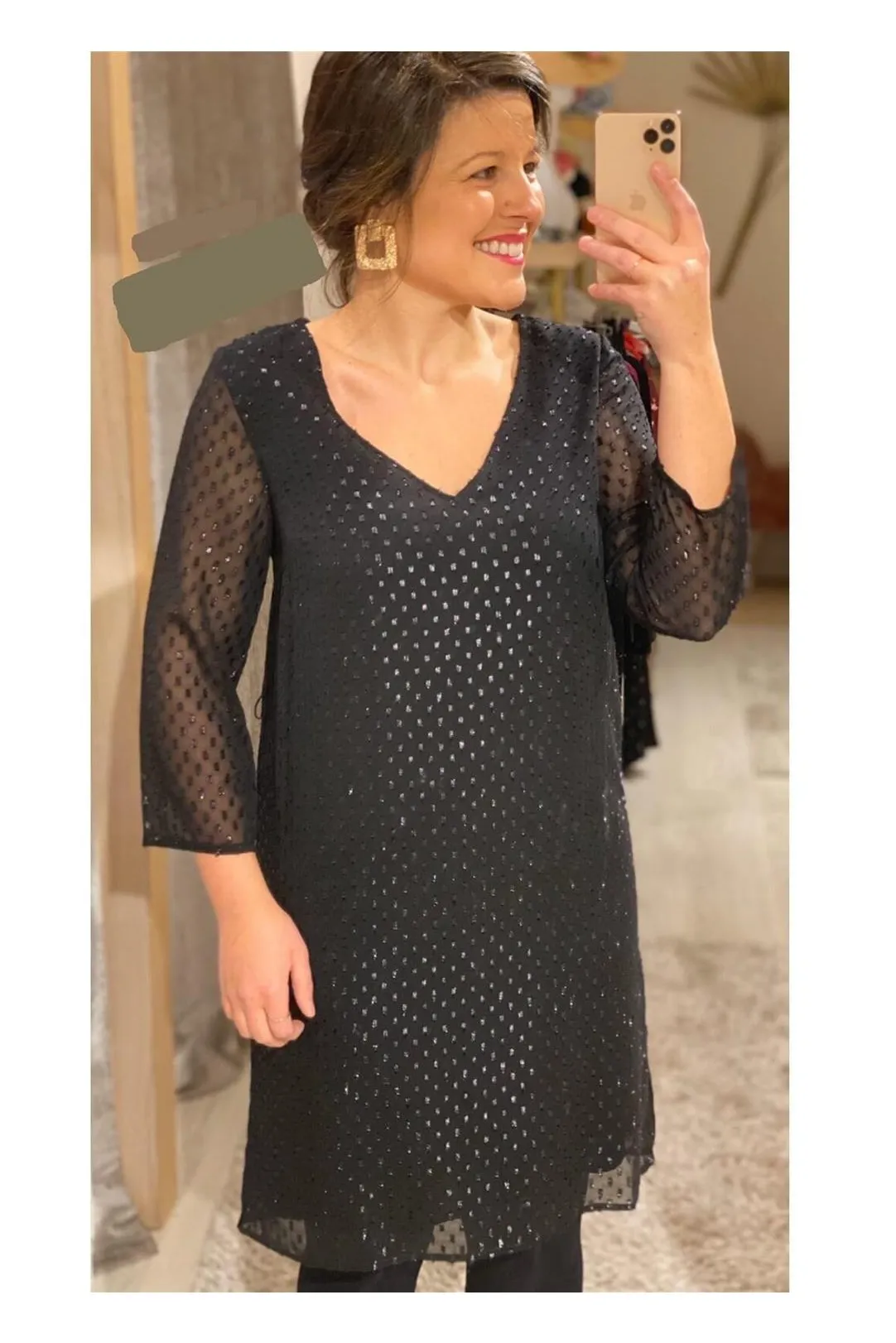 Vestido manga larga Vihenri negro