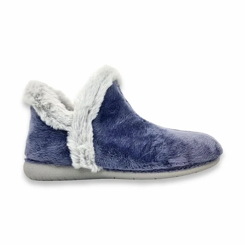 Zapatillas Casa Abotinadas Mujer Suapel Suela Antideslizante 9615 Azul, de Garrido Muro