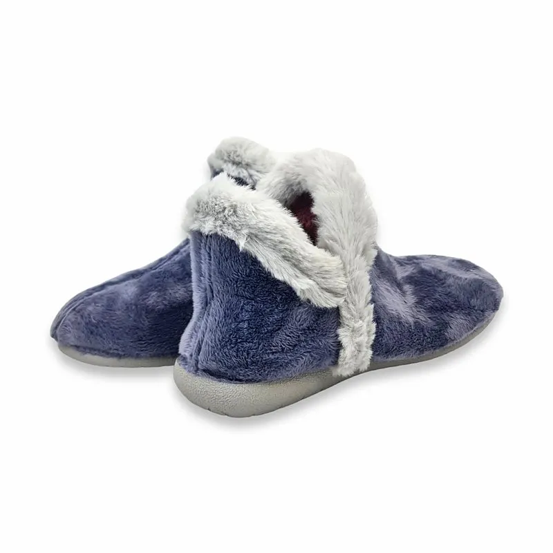 Zapatillas Casa Abotinadas Mujer Suapel Suela Antideslizante 9615 Azul, de Garrido Muro