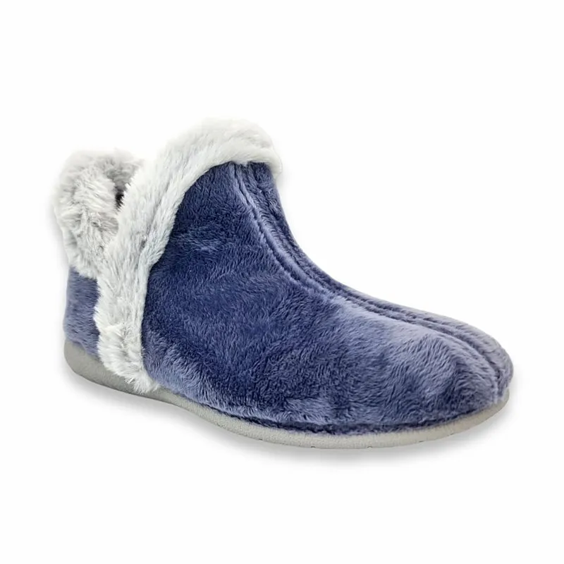 Zapatillas Casa Abotinadas Mujer Suapel Suela Antideslizante 9615 Azul, de Garrido Muro