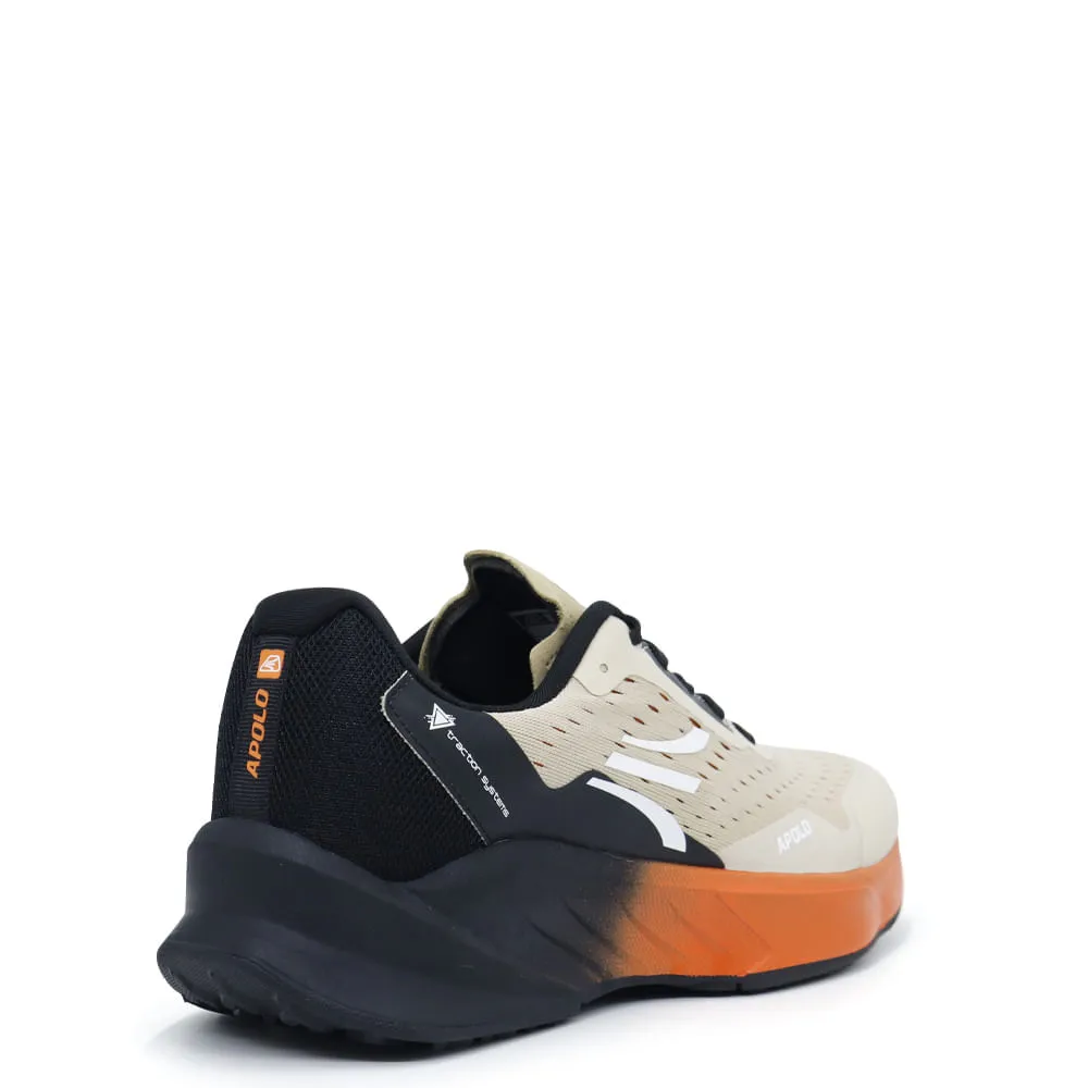 ZAPATILLAS RUNNING HOMBRE APOLO AH2344 BEIGE NEGRO