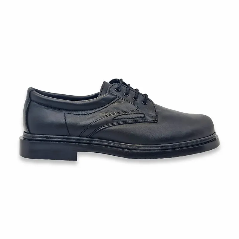 Zapatos Comodos Hombre Piel Blanda Cordones 541 Negro, de Blando´s