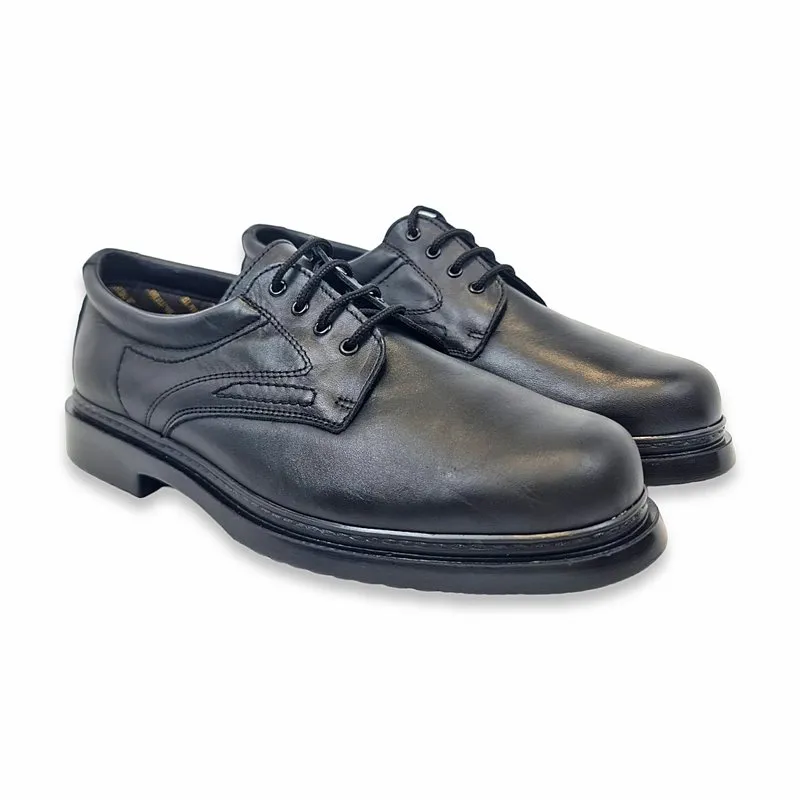 Zapatos Comodos Hombre Piel Blanda Cordones 541 Negro, de Blando´s