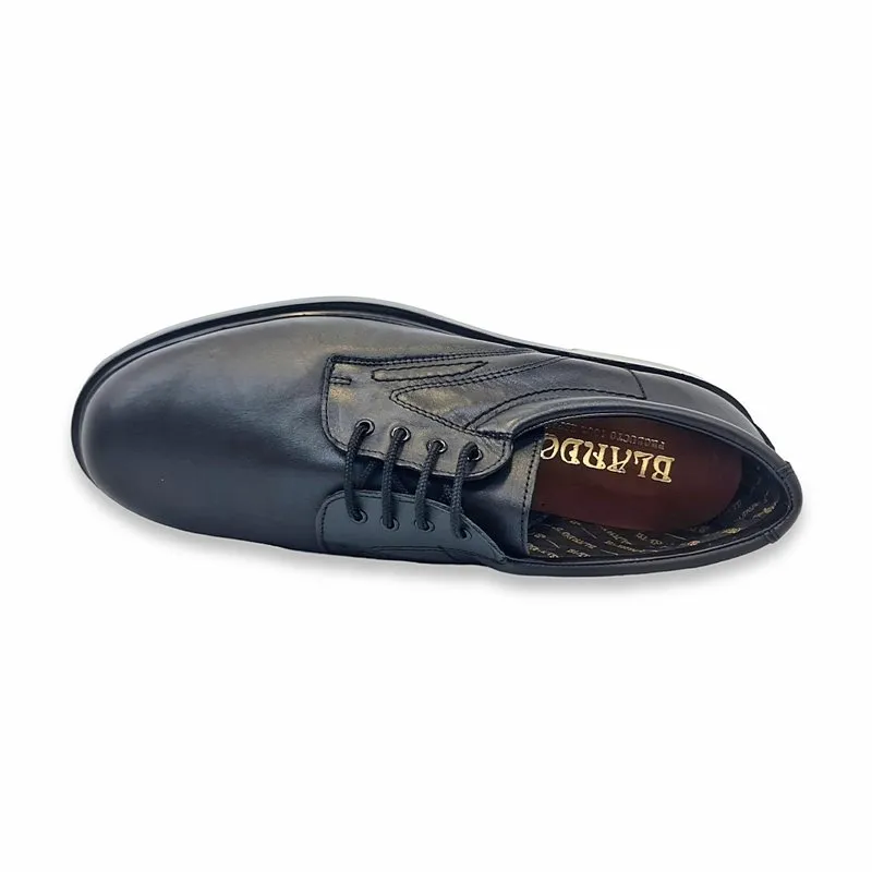 Zapatos Comodos Hombre Piel Blanda Cordones 541 Negro, de Blando´s