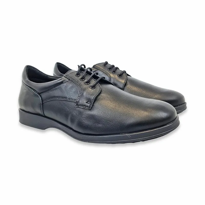 Zapatos Para Diabeticos Hombre Piel Napa Suela Antideslizante Y Plantilla Extraible 7705 Negro, de Comodosan