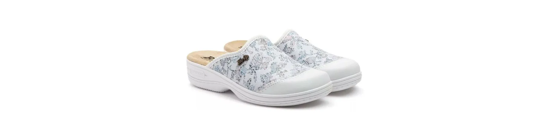 ZUECOS CÓMODOS MUJER BLANCOS MOD. MINERVA