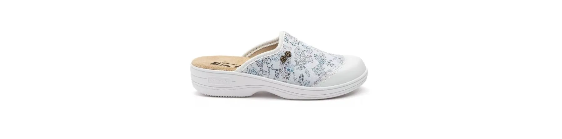 ZUECOS CÓMODOS MUJER BLANCOS MOD. MINERVA